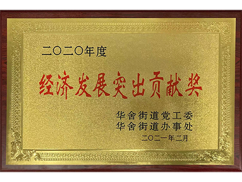 精功科技荣获华舍街道&ldquo;2020年度经济发展突出贡献奖&rdquo;