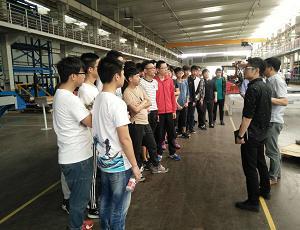 绍职院机电工程分院师生一行参观精功科技